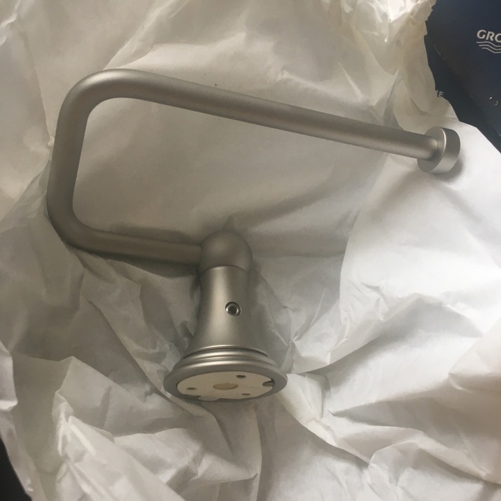 NW GROHE GENEVA SATIN NICKEL TOILET PAPER HOLDER